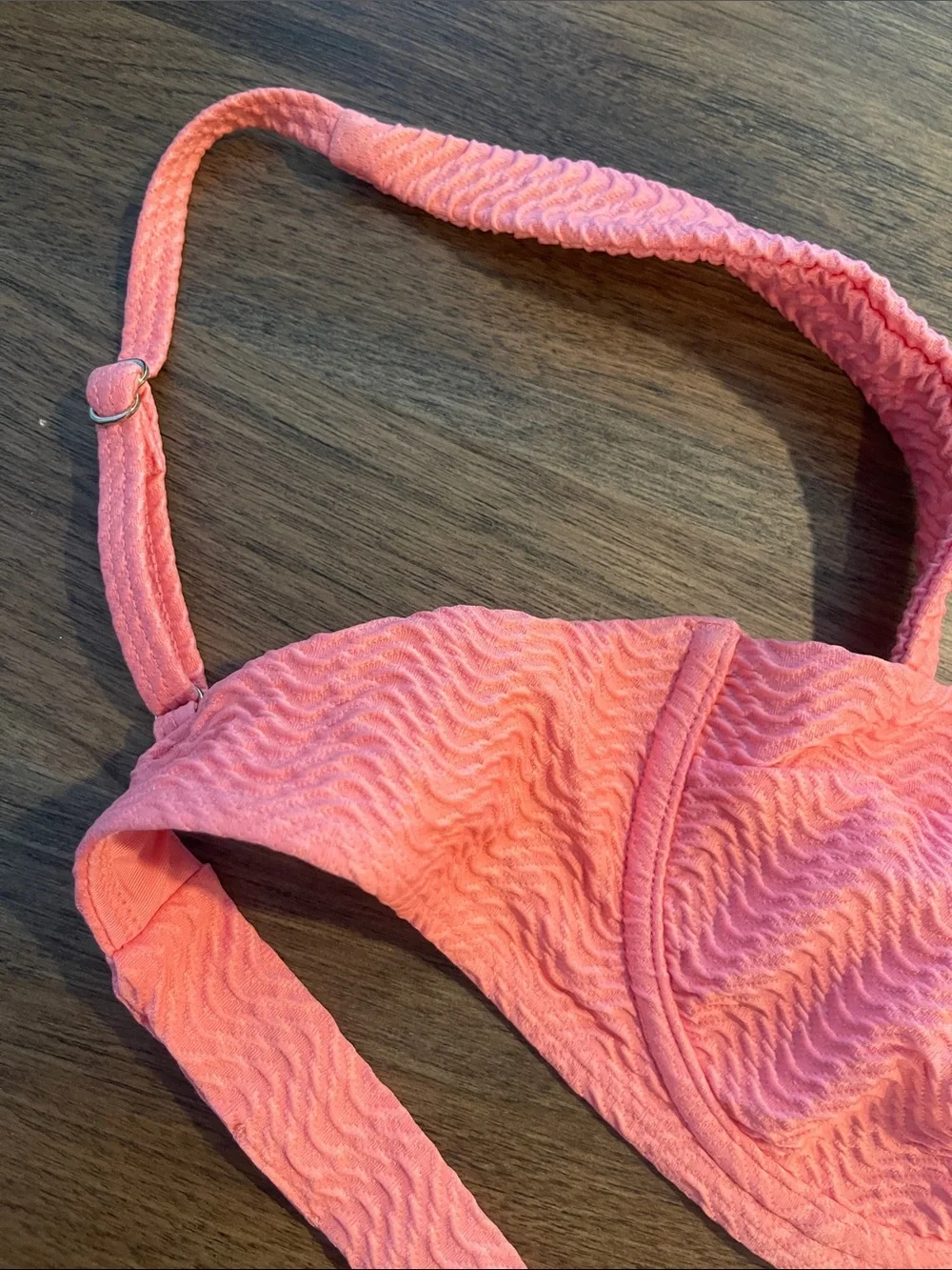 Monday Swimwear Clovelly Top - Azalea Pink Chevron